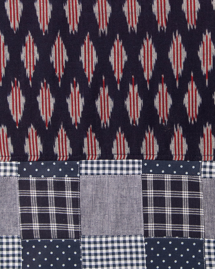 Kiriko Original Scarf, Indian Kasuri, Patchwork, 4