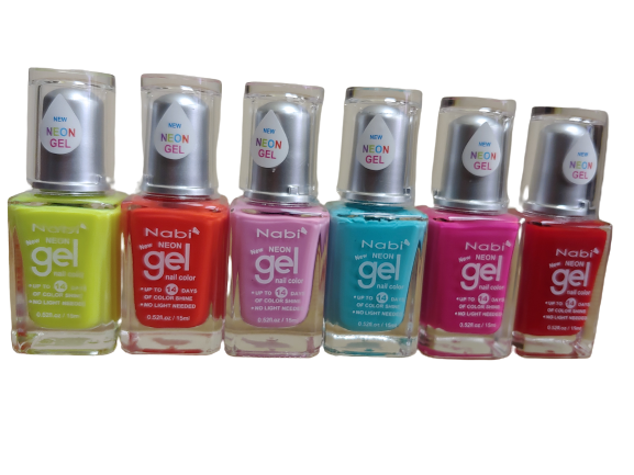 NG24N-C - 6 PCS Neon New Gel Nail Polish Set C