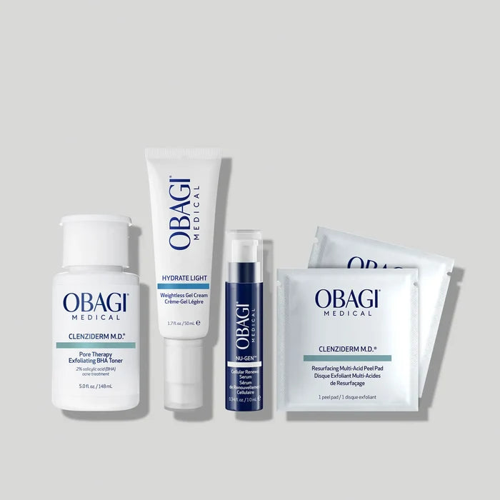 OBAGI ACNE PROTOCOL ON GREY BACKGROUND