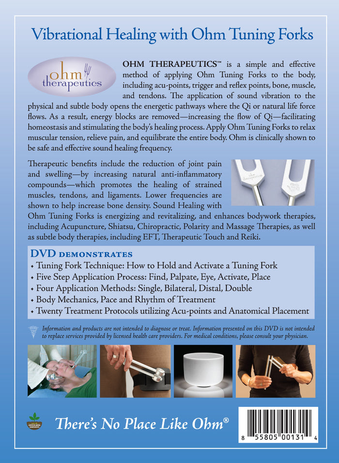 Ohm Therapeutics Vibrational Healing with Ohm Tuning Forks - Book & DVD - Gongs Unlimited