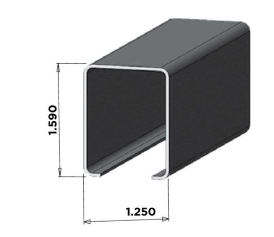 1-1/2” x 93” Steel Rail Insert 18 gauge for Vinyl Fences