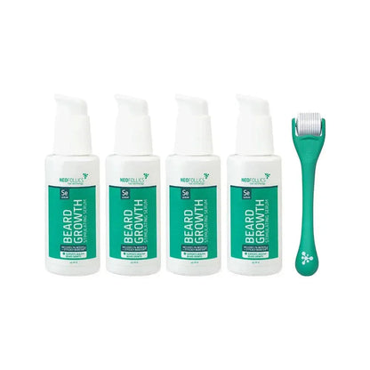 4x Neofollics beard growth serum + free beard roller - Hairgivers