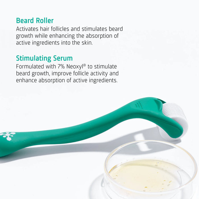 4x Neofollics beard growth serum + free beard roller