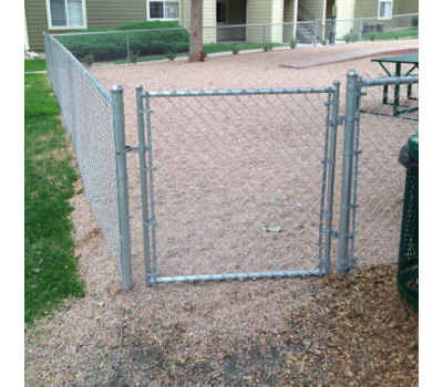 72" Tall - Residential Galvanized Chain Link Single Swing Gate