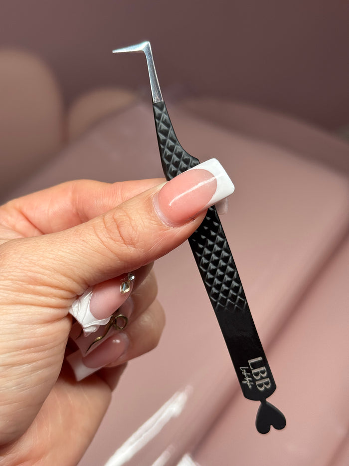 L shaped skinny 90 degree tweezer