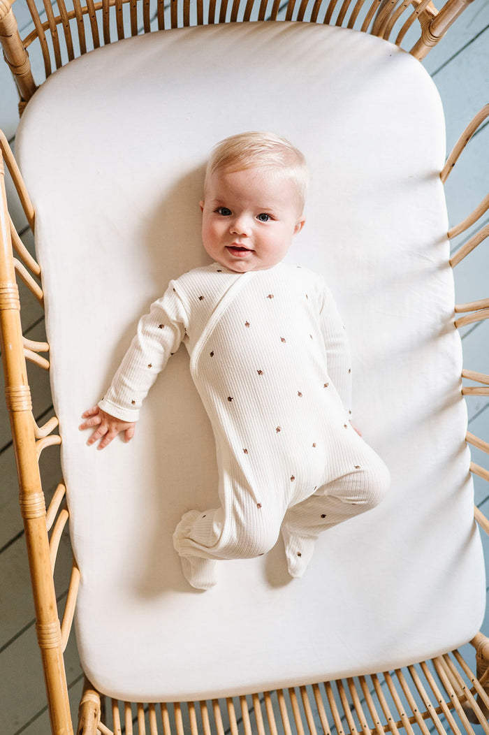 Acorn Zipper Footie baby