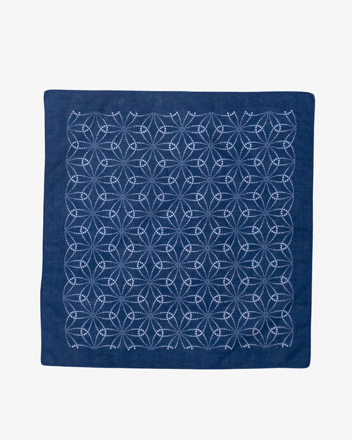 Aizawa Lightweight Indigo Bandana, Shippou Dots