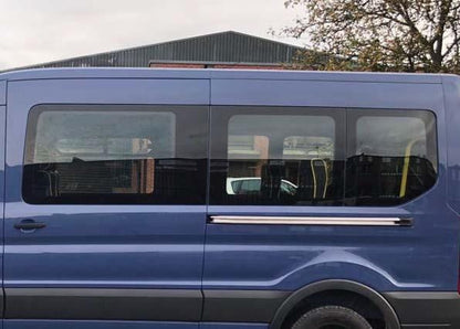 Ford Transit 2015+ Driver Side Forward Solid Glass Window (Front View) - Campervan HQ
