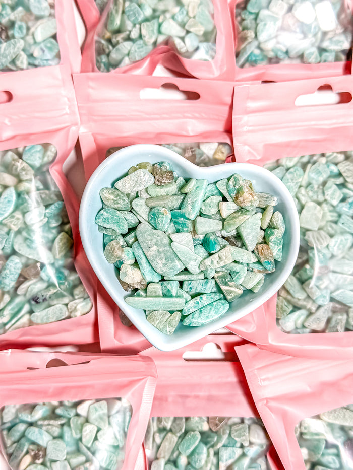 Amazonite Crystal Chip Bag