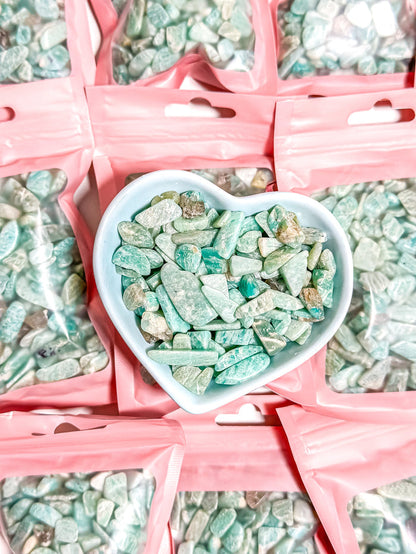 Amazonite Crystal Chip Bag