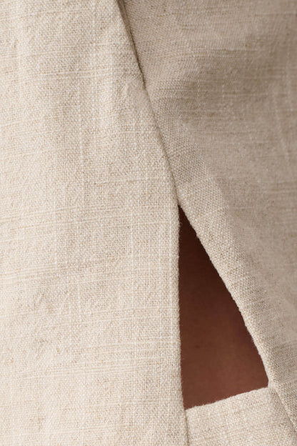 Anahita Linen Short - Natural