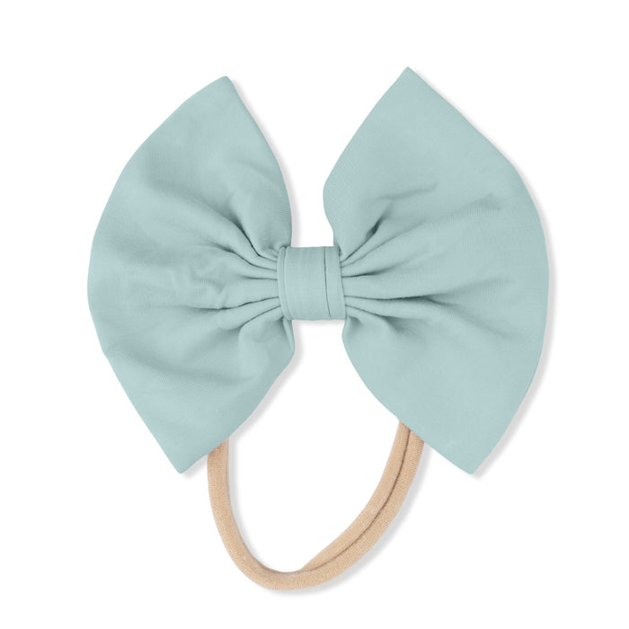 Angel Dear - Bow Headband - Aqua-Hair Accessories-One Size-Posh Baby