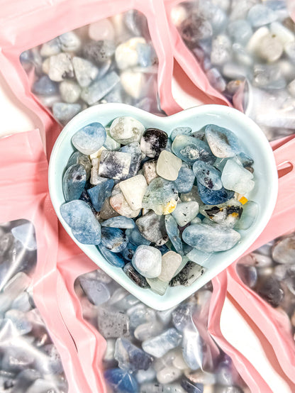 Aquamarine Crystal Chip Bag