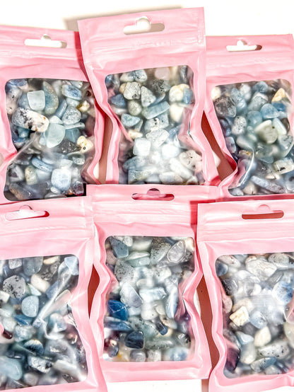 Aquamarine Crystal Chip Bag