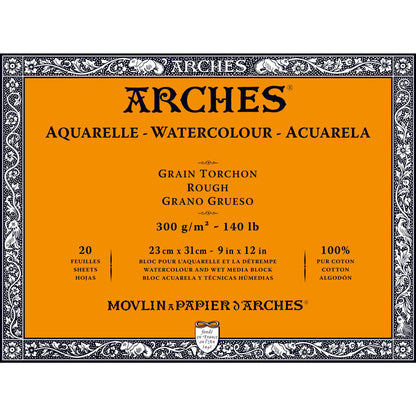 Arches Aquarelle Watercolor Block - Rough - 300 gsm - 20 sheets