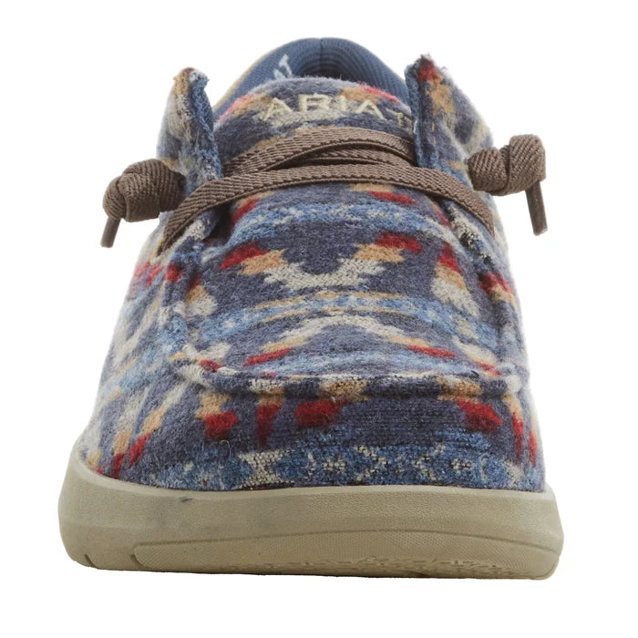 Ariat Men's Hilo Stretch Lace Blue Aztec Wooly Casual Shoe