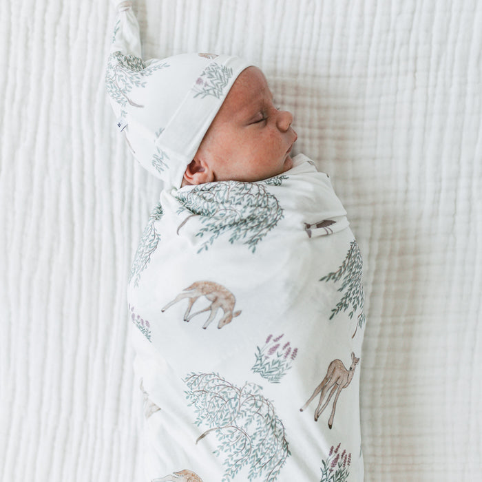 Bamboo Luxe Swaddle Set - Fawn Garden