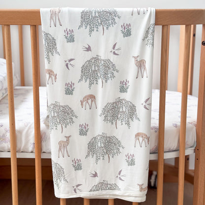 Bamboo Luxe Swaddle Set - Fawn Garden