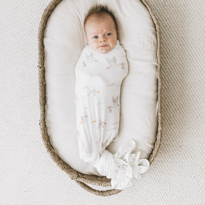 Bamboo Luxe Swaddle Set - Stork