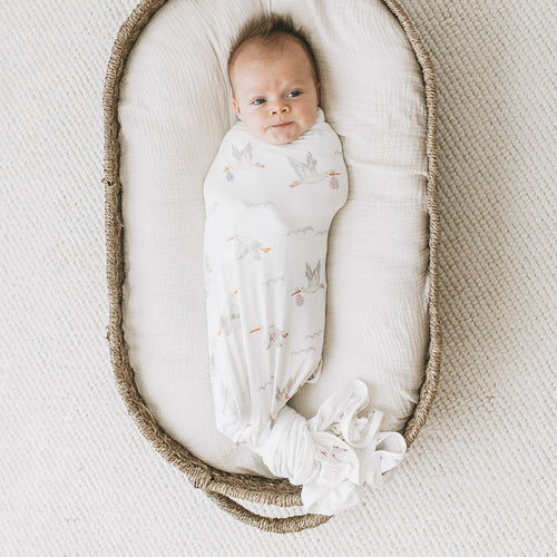 Bamboo Luxe Swaddle Set - Stork