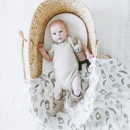 Bamboo Swaddle - Peacock Pavillion