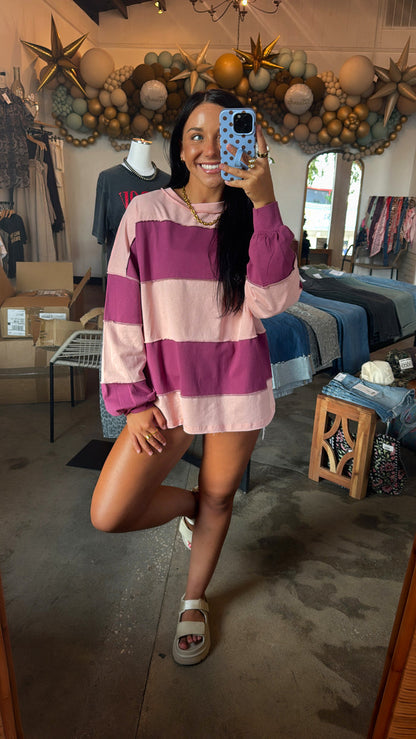Berry Blush Long Sleeve Tee