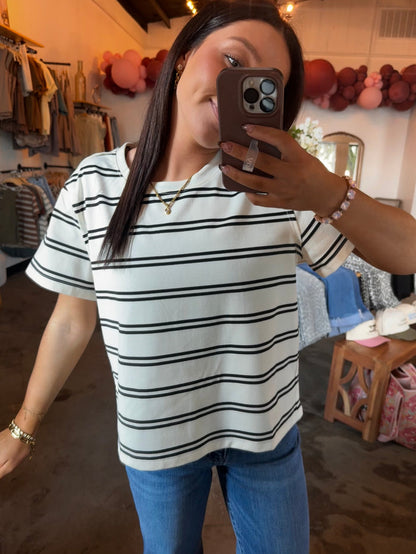Black Striped Tee