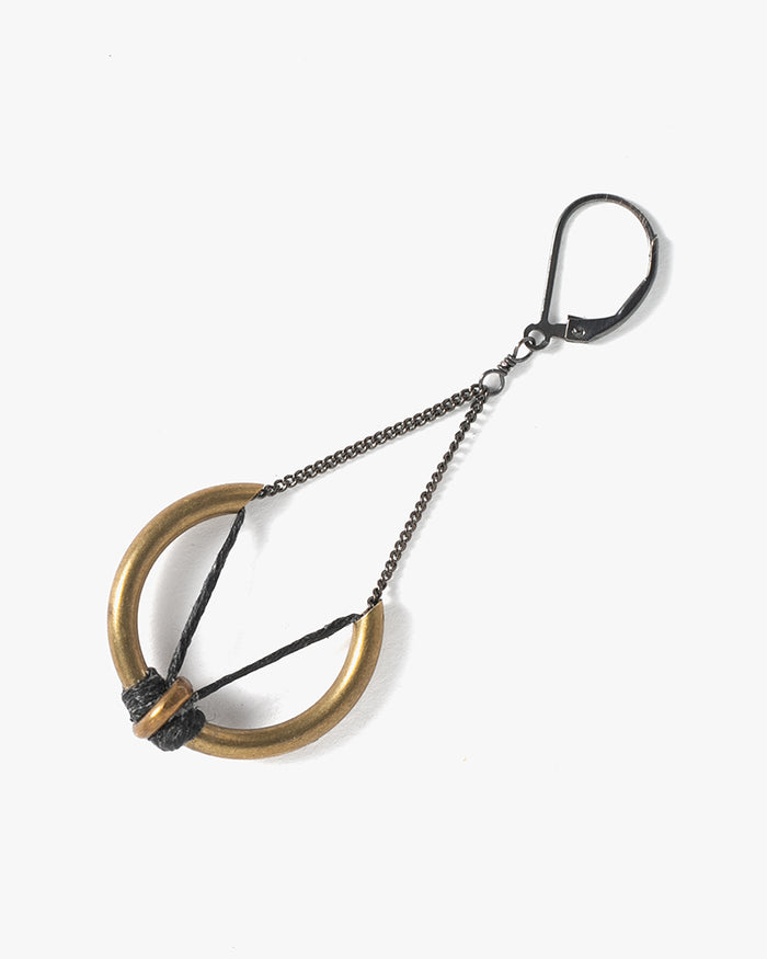 Boet Earrings, Ozarc, Brass and Black