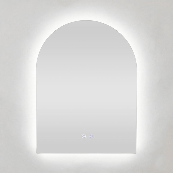 Bowen Arch LED Vanity Mirror Silver 60x80cm
