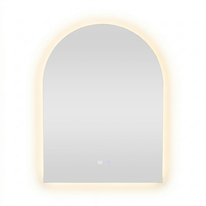 Bowen Arch LED Vanity Mirror Silver 60x80cm