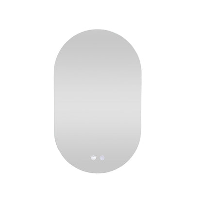 Bowen Oval LED Vanity Mirror Silver 60x100cm