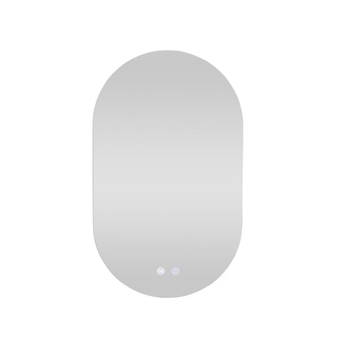 Bowen Oval LED Vanity Mirror Silver 60x100cm