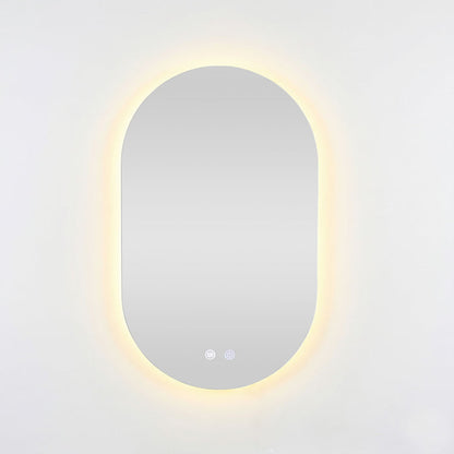 Bowen Oval LED Vanity Mirror Silver 60x100cm