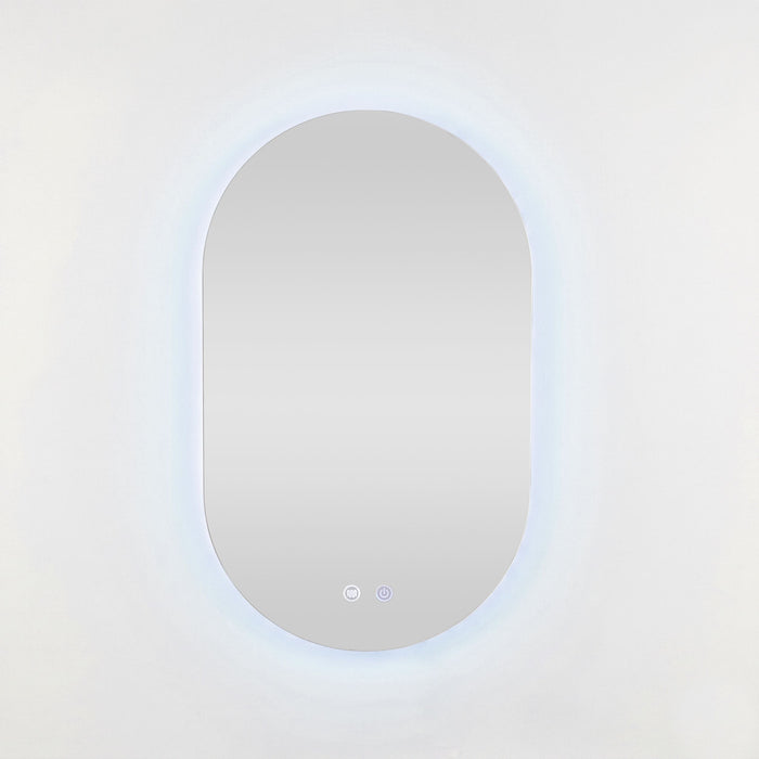 Bowen Oval LED Vanity Mirror Silver 60x100cm