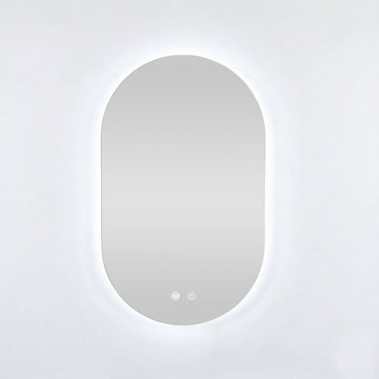 Bowen Oval LED Vanity Mirror Silver 60x100cm