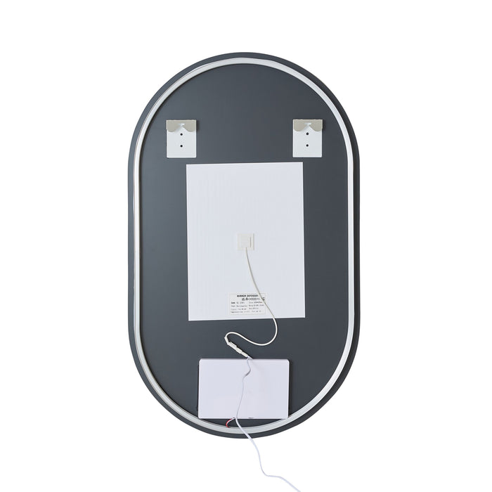 Bowen Oval LED Vanity Mirror Silver 60x100cm