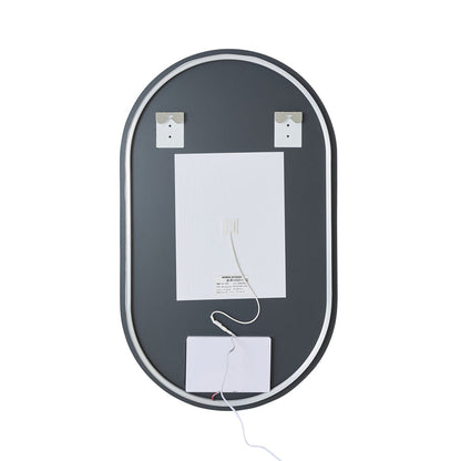 Bowen Oval LED Vanity Mirror Silver 60x100cm