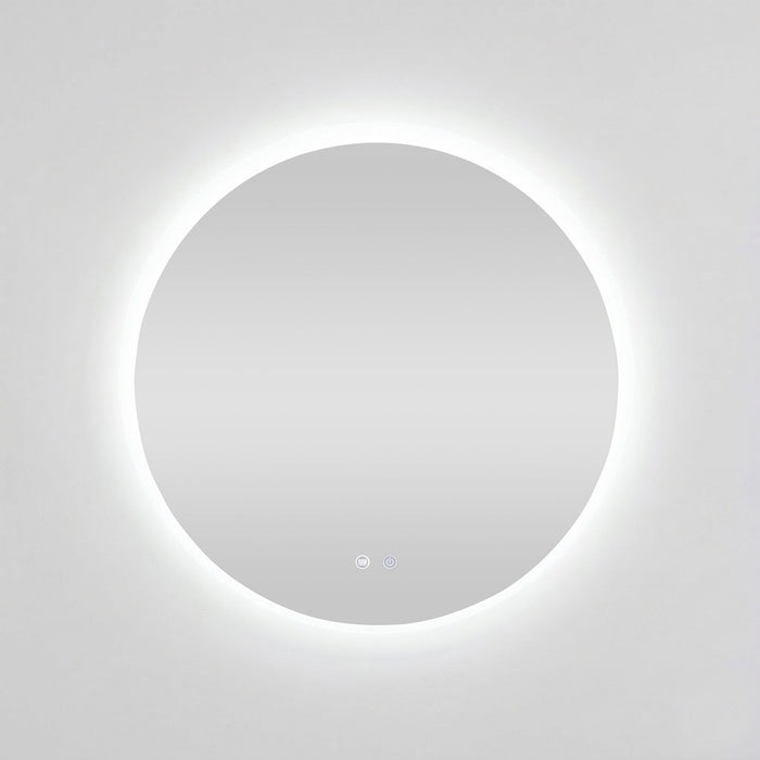 Bowen Round LED Vanity Mirror Silver 90cm