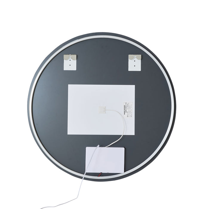 Bowen Round LED Vanity Mirror Silver 90cm