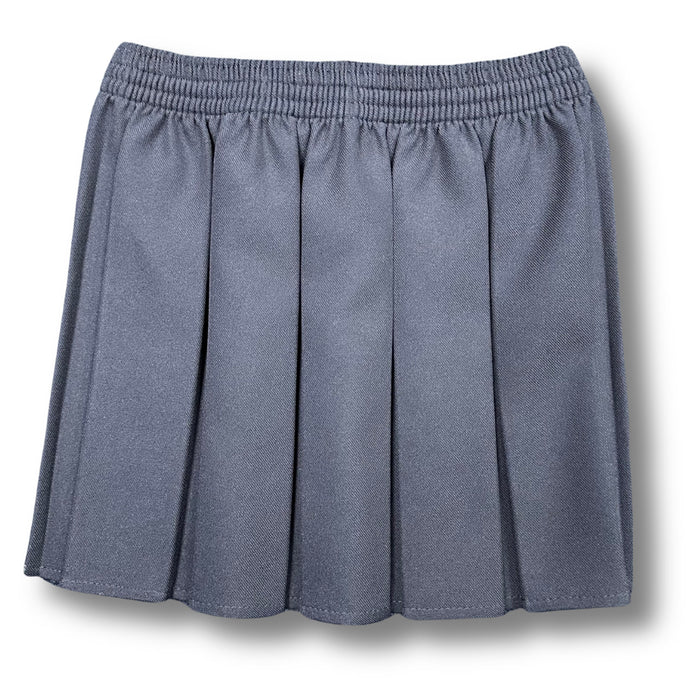 Box Pleated Skirt (Grey / Black / Navy)