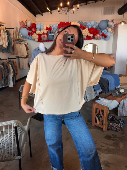 Boxy Short Sleeve Tee - Oat