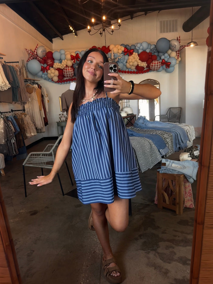 Breeze Striped Midi Dress