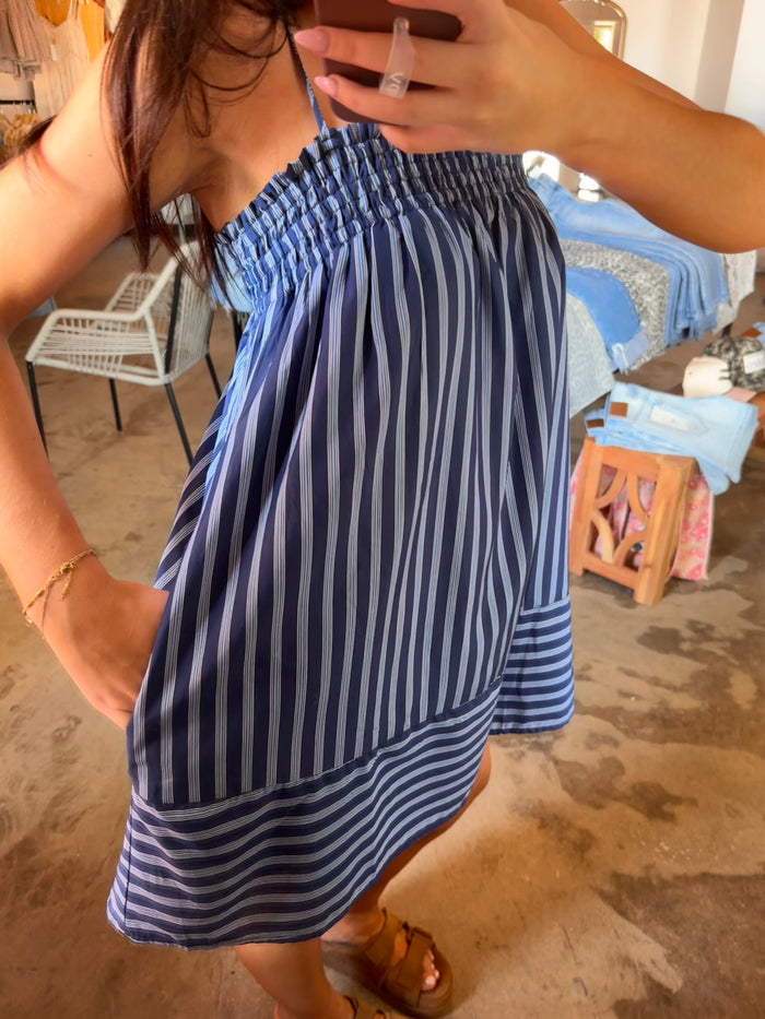 Breeze Striped Midi Dress