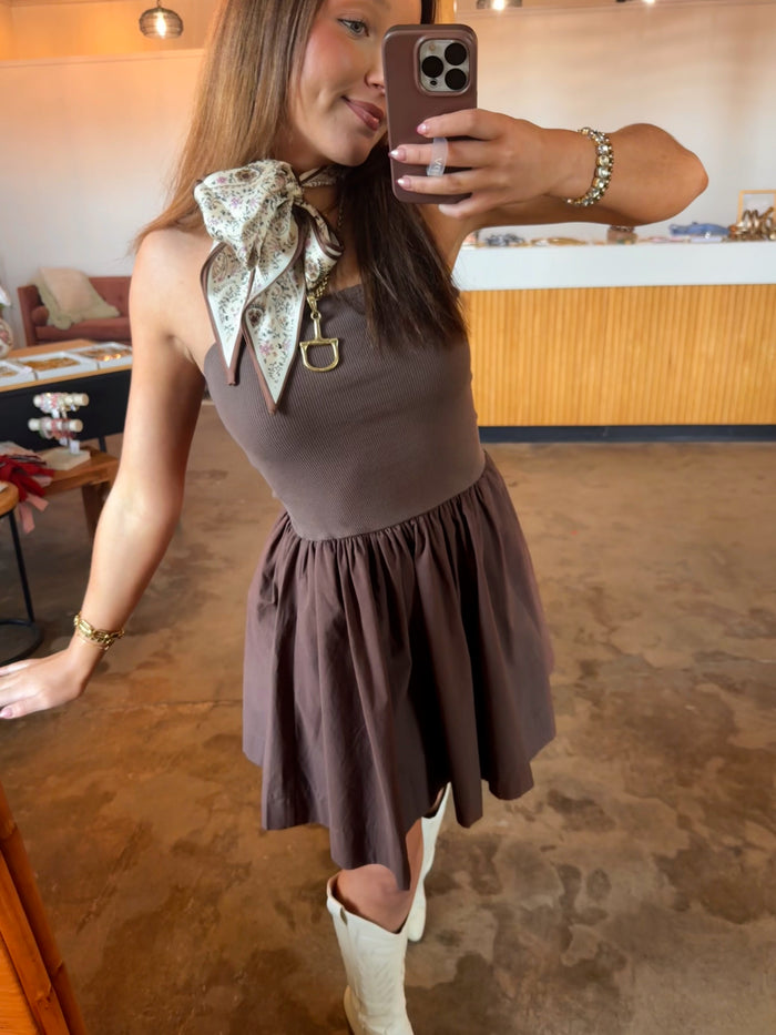 Brown Mini Dress