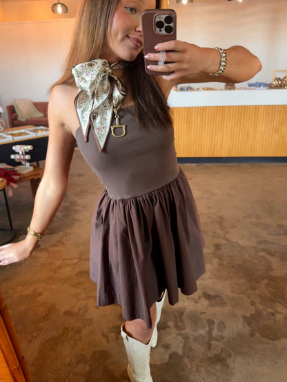 Brown Mini Dress
