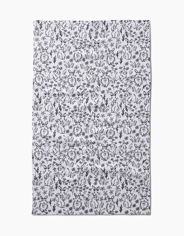 Bunny Rabbit Garden Kitchen Tea Towel