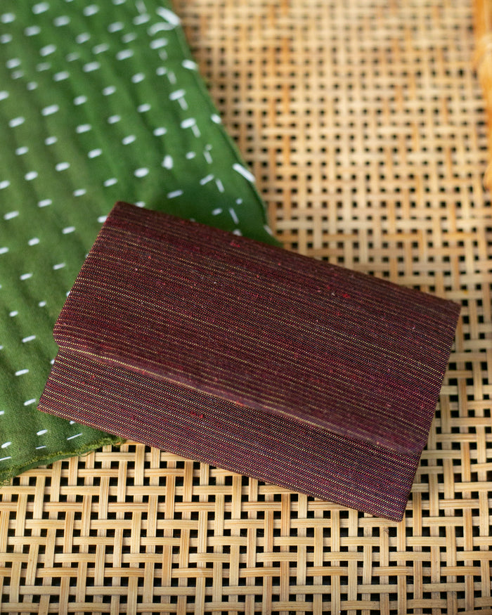 Card Holder, Nitta Textile Arts Inc., Woven, Chocolate