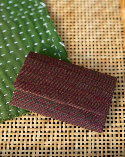 Card Holder, Nitta Textile Arts Inc., Woven, Chocolate
