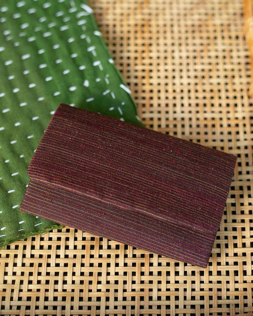 Card Holder, Nitta Textile Arts Inc., Woven, Chocolate