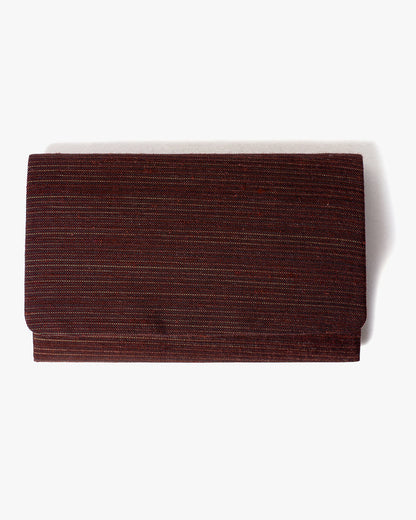 Card Holder, Nitta Textile Arts Inc., Woven, Chocolate